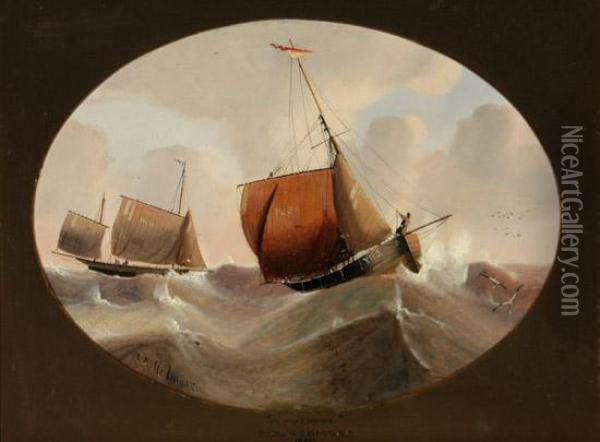 In Mid-channel Oil Painting - Edward King Redmore
