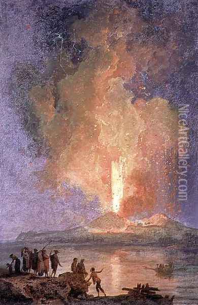 The Eruption of Vesuvius 2 Oil Painting - Pierre-Jacques Volaire