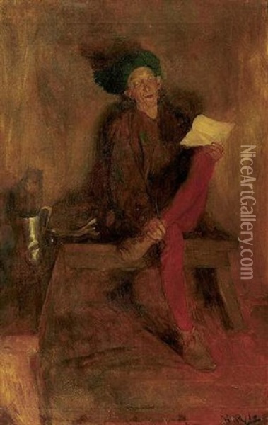 Villon - The Singer Fate Fashioned To Her Liking Oil Painting - Howard Pyle