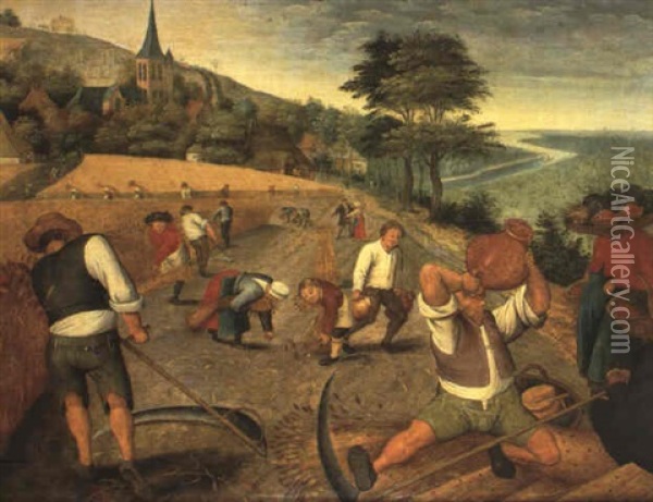L'ete Ou La Moisson Oil Painting - Pieter Brueghel the Younger