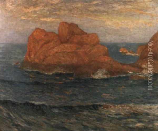 Les Rochers Rouges A Belle Ile, Finistere Oil Painting - Maxime Maufra