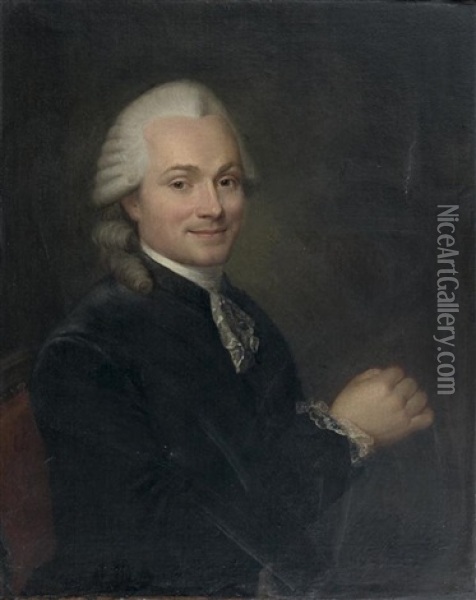 Portrait D'homme Oil Painting - Jean-Baptiste Charpentier the Elder