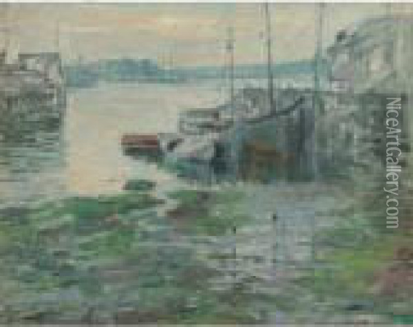 Gloucester Harbor Oil Painting - Paul Cornoyer