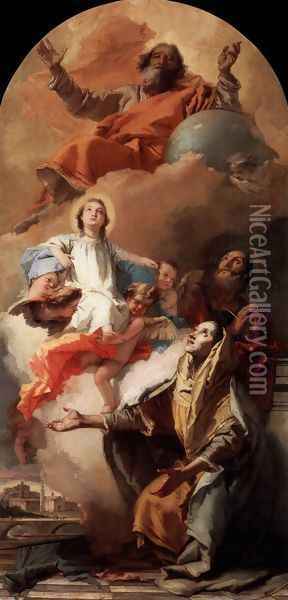 The Vision of St Anne 1759 Oil Painting - Giovanni Battista Tiepolo