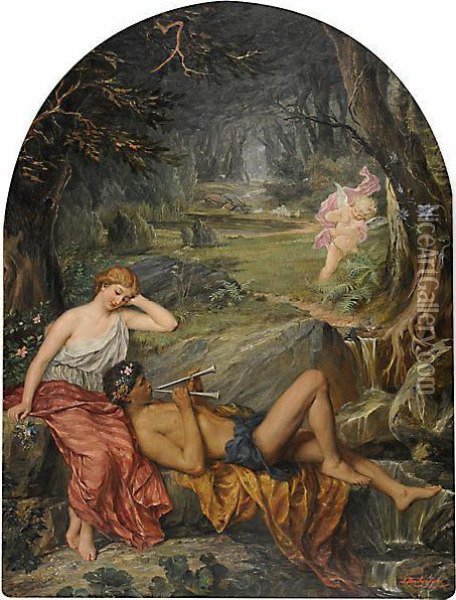 Primo Amore Oil Painting - Julius Andersen
