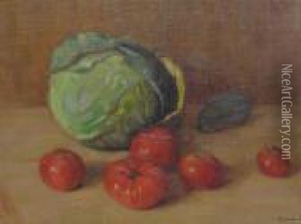 Still Life With Vegetables Oil Painting - Constantin Artachino