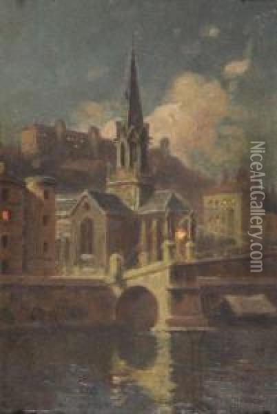 Passerelle Saint Georges Oil Painting - Charles Rouviere