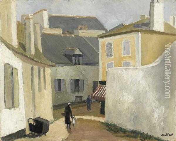 Rue De Village A Servon Oil Painting - Louis Robert Antral