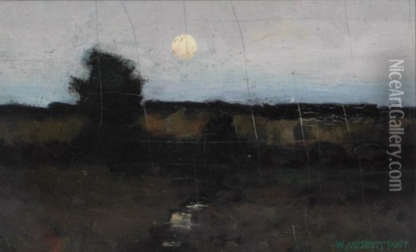 Moonlight Oil Painting - William Merritt Post