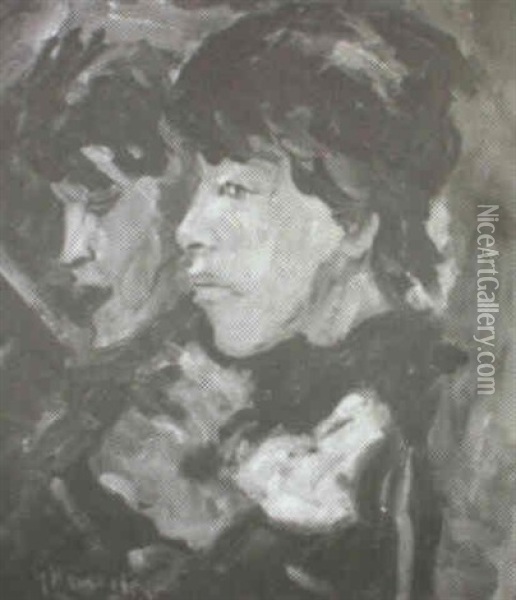 Study Of Two Young Boys Oil Painting - George Hendrik Breitner