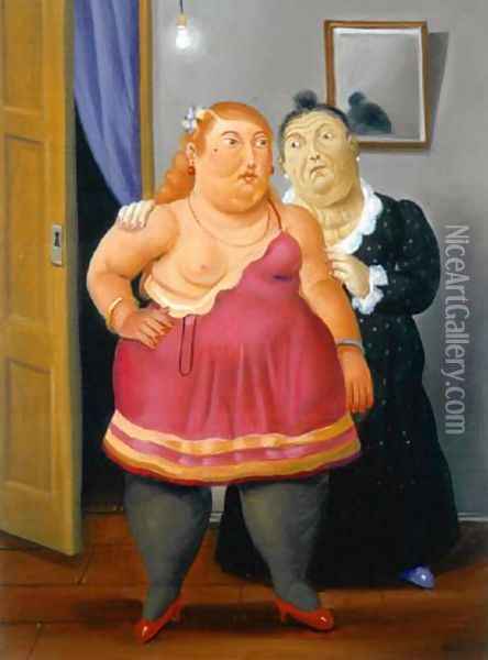 Celestina Oil Painting - Fernando Botero