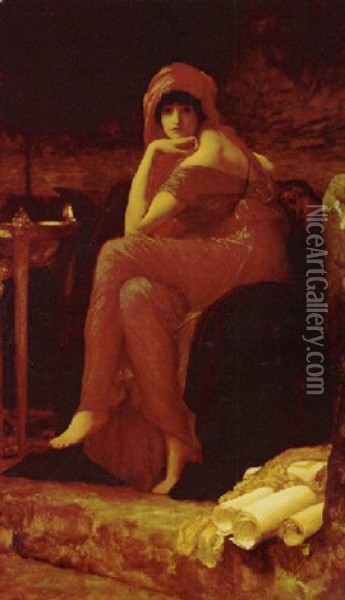 Sibyl Oil Painting - Lord Frederic Leighton