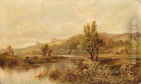 Haymaking Oil Painting - Henry Hillier Parker