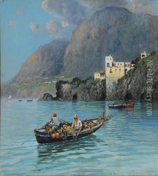 Pescatori Oil Painting - Salvatore Petruolo