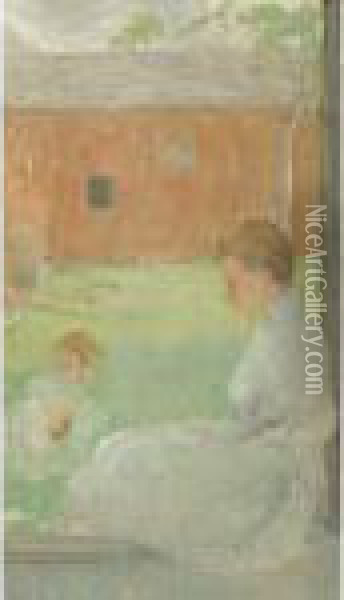 Mother And Child Oil Painting - Julian Alden Weir