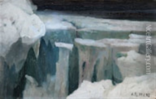 Polar Glaciers Oil Painting - Alexandr Alekseevich Borisov