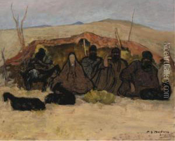 A Camp In The Hoggar Oil Painting - Paul Elie Dubois
