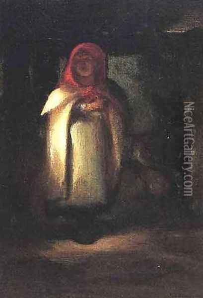 Little Red Riding Hood Oil Painting - Robert Loftin Newman