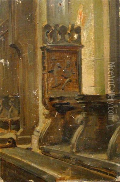 Drei Olgemalde: Kircheninterieurs Oil Painting - Rudolf Possin