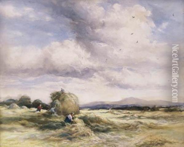 The Haymaker Oil Painting - Robert Buchan Nisbet