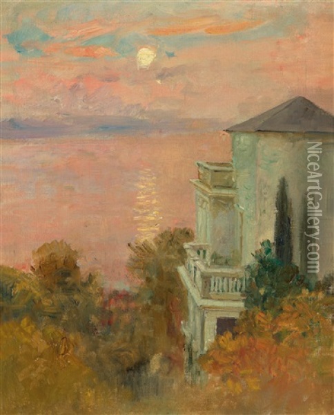 End Of The Day Near Alassio Oil Painting - Marie Egner