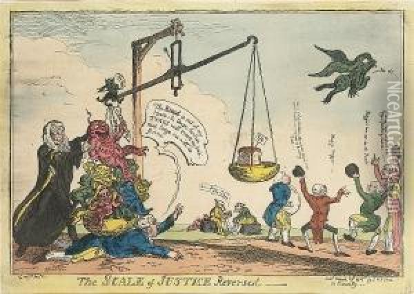 The Scale Of Justice Reversed Oil Painting - George Cruickshank