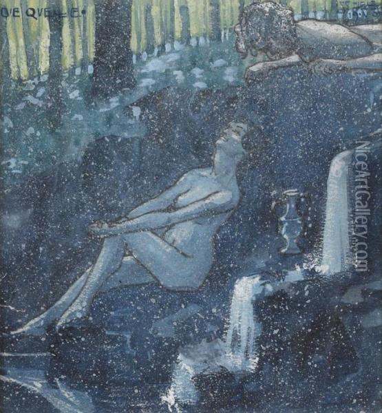 Die Quelle (the Source) Oil Painting - Egon Schiele