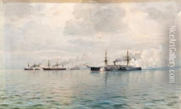 La Flotte Imperiale Oil Painting - Leonid Blinov