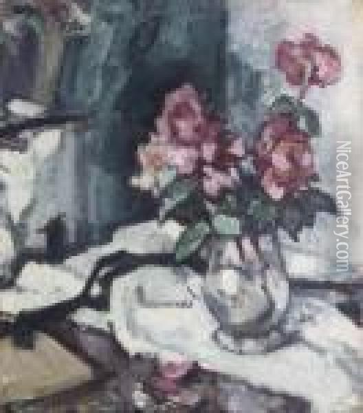 Roses Oil Painting - Samuel John Peploe