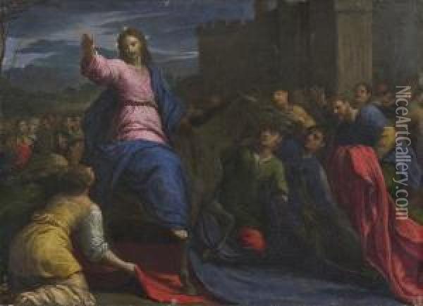 Entrata Di Cristo Ingerusalemme Oil Painting - Ippolito Scarsella (see Scarsellino)