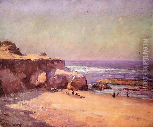 On the Oregon Coast Oil Painting - Theodore Clement Steele