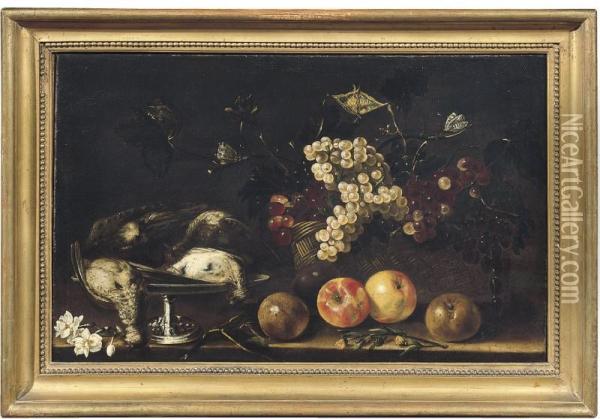 Natura Morta Con Cacciagione E Frutta Oil Painting - Aniello Ascione
