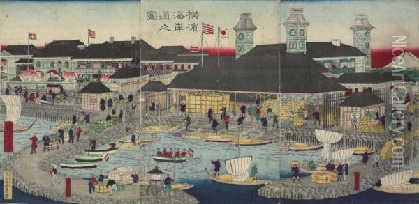 Yokohoma Oil Painting - Tokubei Iii Hiroshigeando