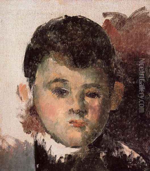 Portrait Of The Artists Son (unfinished) Oil Painting - Paul Cezanne