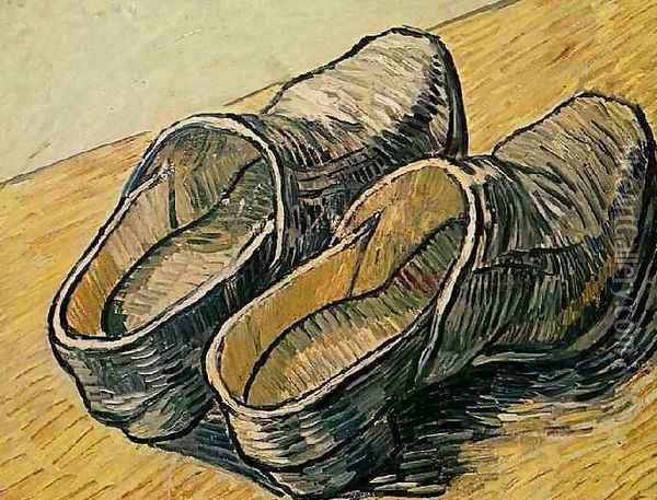 Pair Of Leather Clogs A Oil Painting - Vincent Van Gogh