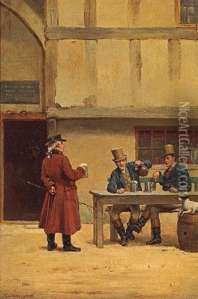 Postboys Halt Oil Painting - George Goodwin Kilburne