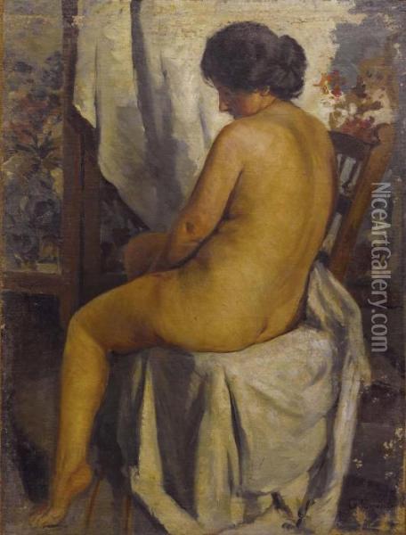 Nudo Di Schiena Oil Painting - Gaetano Esposito