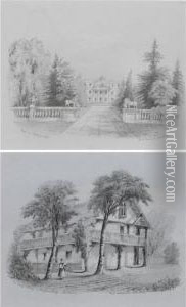 An Album Of Studies Of Middleton Park, Oxfordshire Oil Painting - William Alfred Delamotte