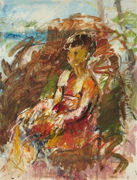 Jacqueline En Provence Oil Painting - Charles Dufresne