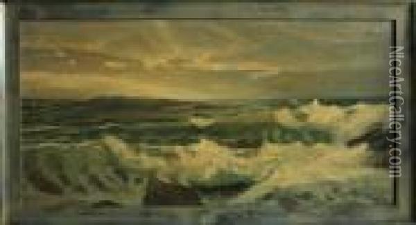 Rough Sea Oil Painting - William Trost Richards