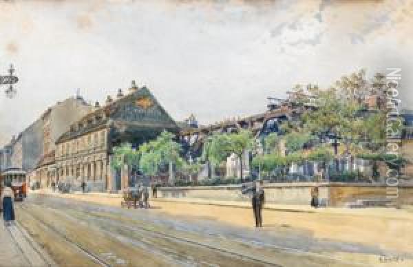 Die Spitalgasse In Wien Oil Painting - Ernst Graner