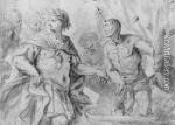 Das Martyrium Des Hl. Vitus. Oil Painting - Giovanni Battista Tiepolo