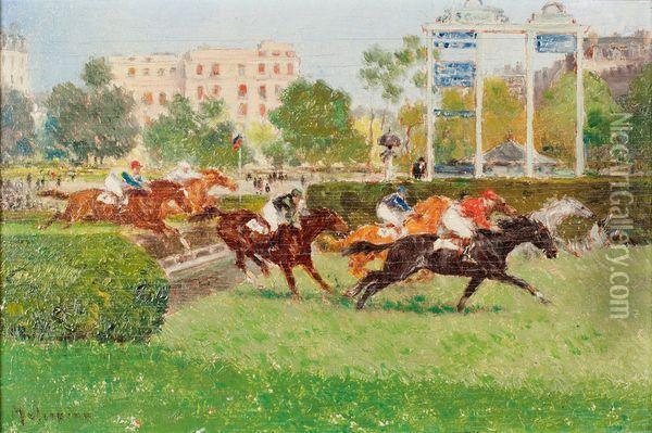 Le Grand Prix Oil Painting - Louis-Ferdinand Malespina
