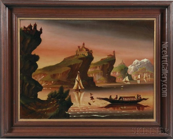 Castles Of The Mind Oil Painting - Thomas Chambers