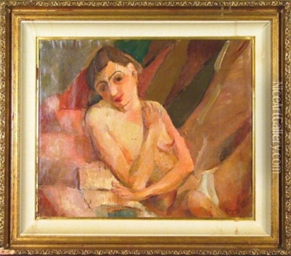 Seated Nude Oil Painting - George Benjamin Luks