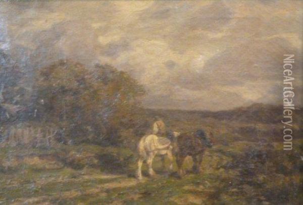 Coming Home From The Fields Oil Painting - Thomas Smythe