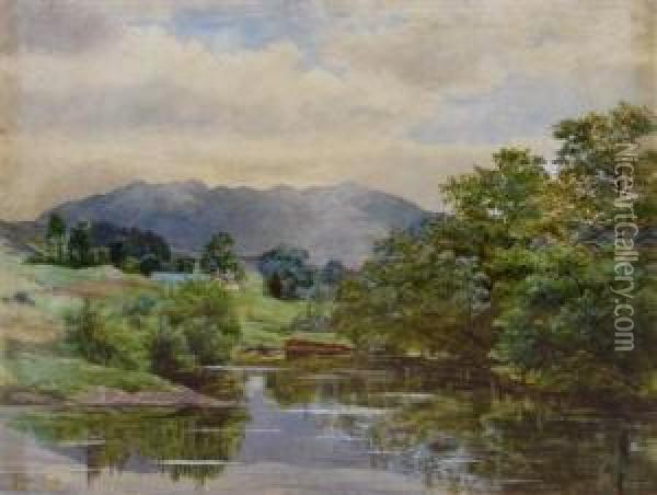 Hills In Dumfriesshire Oil Painting - James Jnr Faed