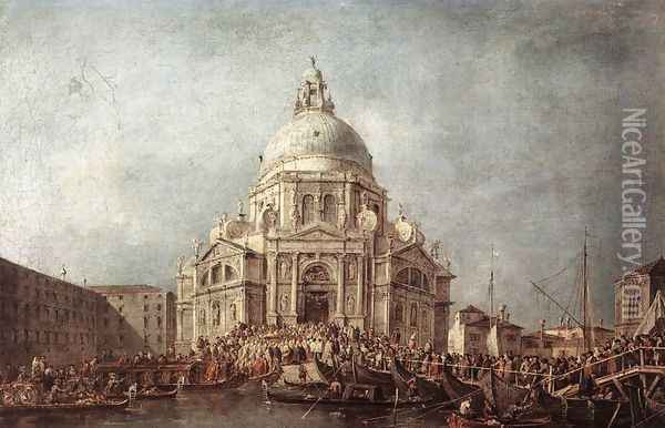The Doge at the Basilica of La Salute 1766-70 Oil Painting - Francesco Guardi