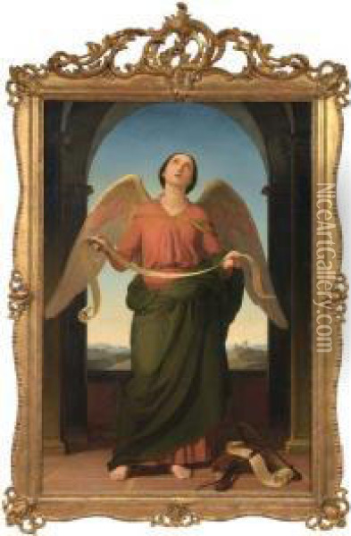 La Musica Sacra Oil Painting - Silvestro Lega