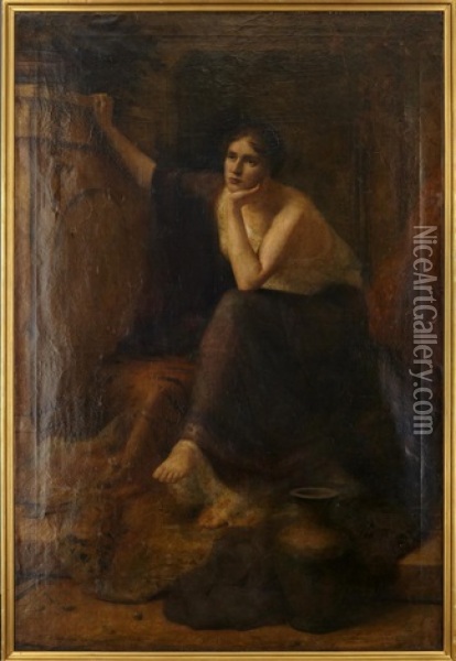 Drommande Kvinna Oil Painting - Henry Thomas Schafer